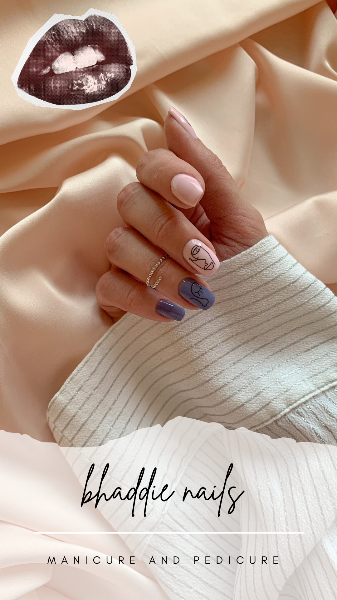 Bhaddie Nails Inspiration Digital Poster